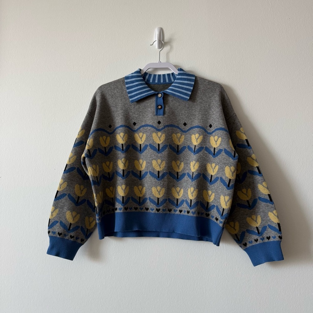 Kuose oversized boxy cropped sweater